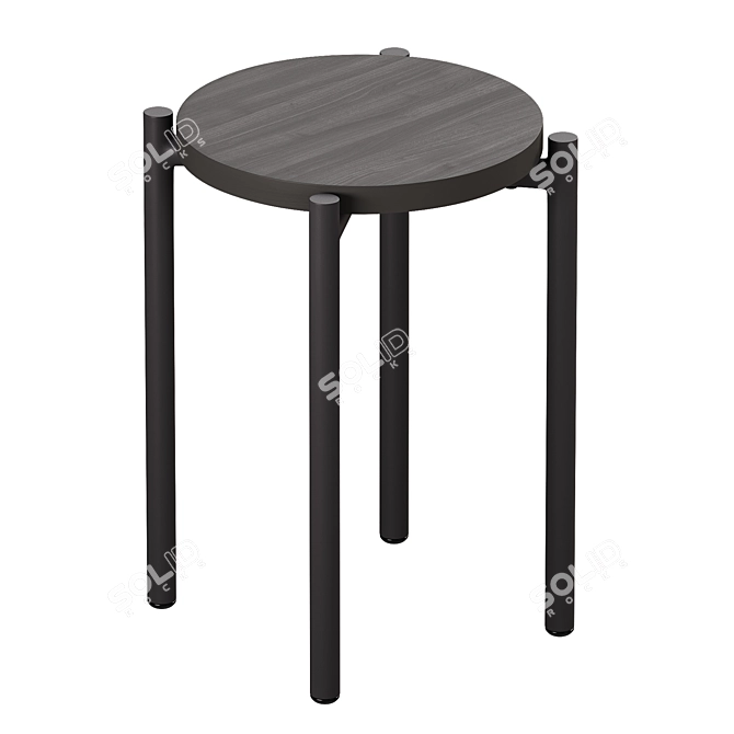 H&M Round Stool with Colorful Options 3D model image 2