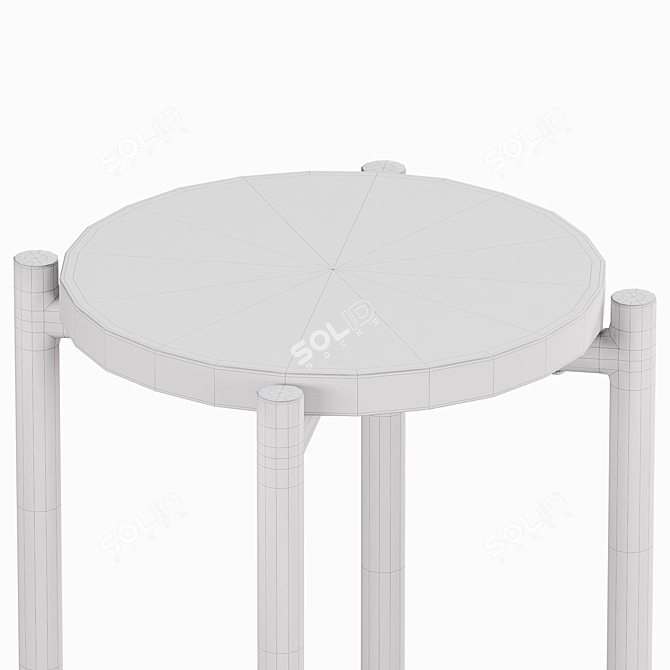 H&M Round Stool with Colorful Options 3D model image 5