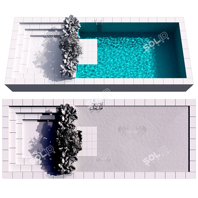 Caustic Pool VR Assets 3D model image 5