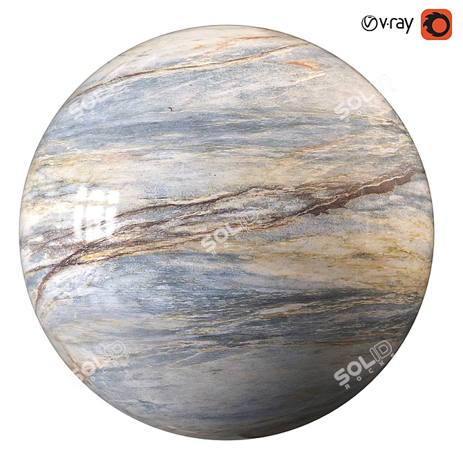 Luxury Marble PBR Texture Set 3D model image 2