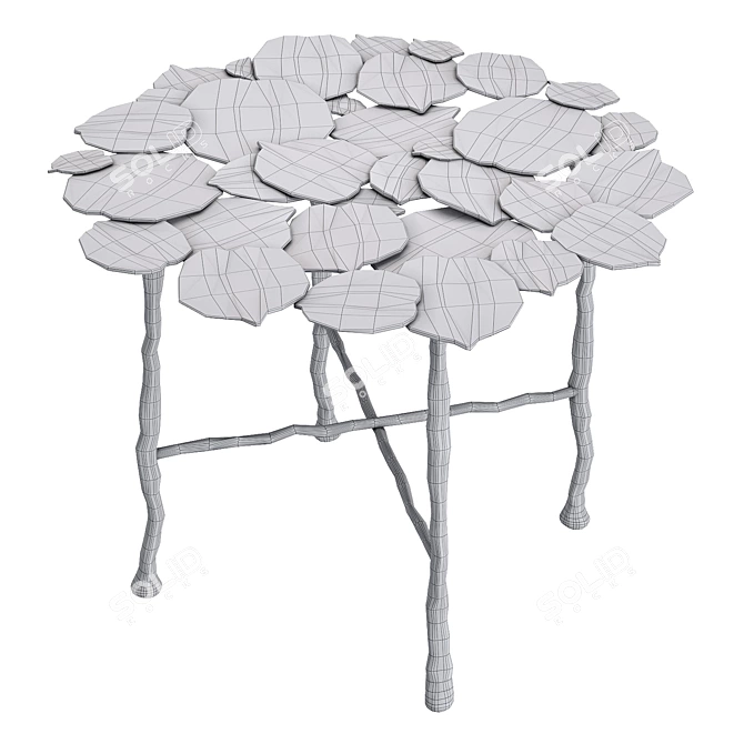 Luxurious Nymphea Round Table 3D model image 3