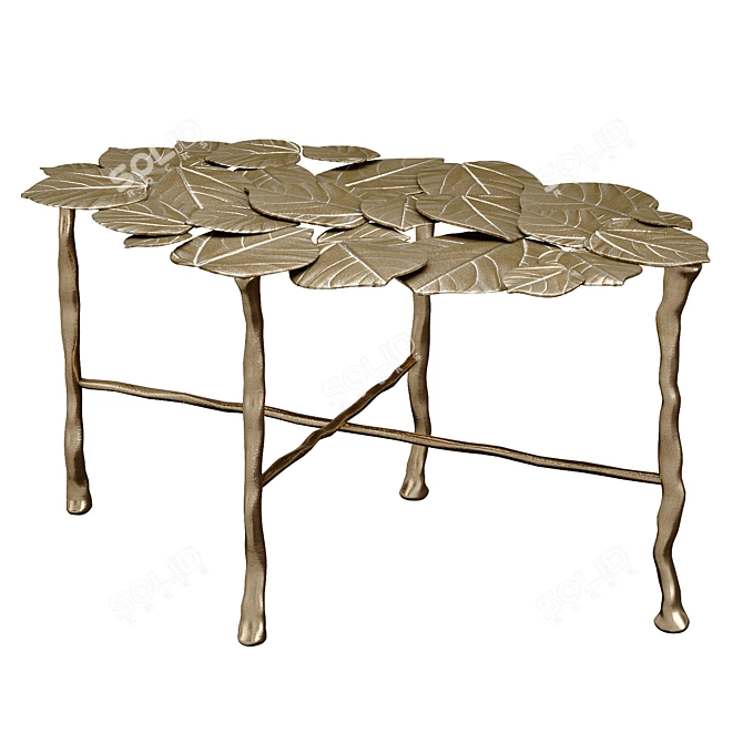 Elegant Nymphea Oval Table 3D model image 3