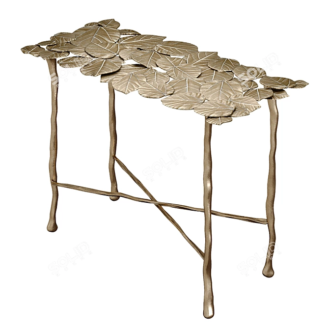 Brass Nymphea Console - Petite 3D model image 1