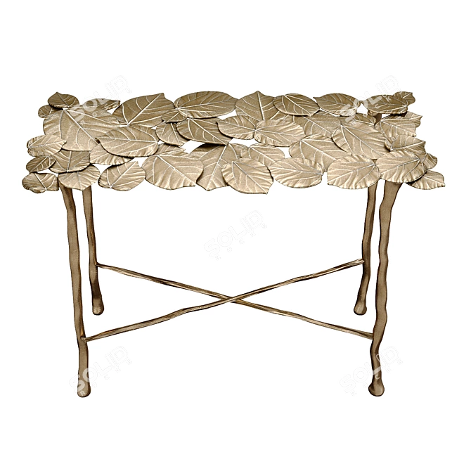 Brass Nymphea Console - Petite 3D model image 2