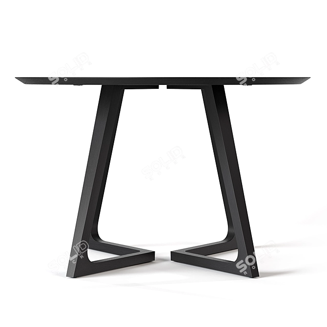 Modern Ash Wood Dining Table 3D model image 3