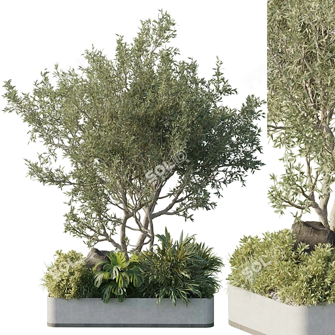 Outdoor Plant Stand Box Garden 3D model image 2