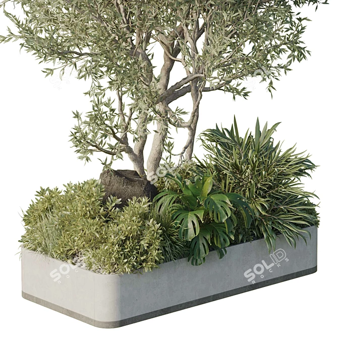 Outdoor Plant Stand Box Garden 3D model image 5