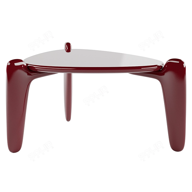 Modern Triangular End Table with 4 Colors 3D model image 2