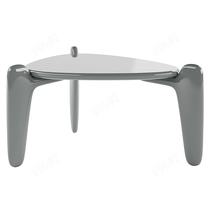 Modern Triangular End Table with 4 Colors 3D model image 3