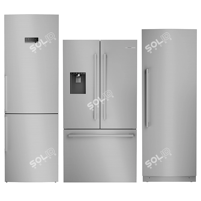 Premium Bosch Refrigerator 3D Models 3D model image 6