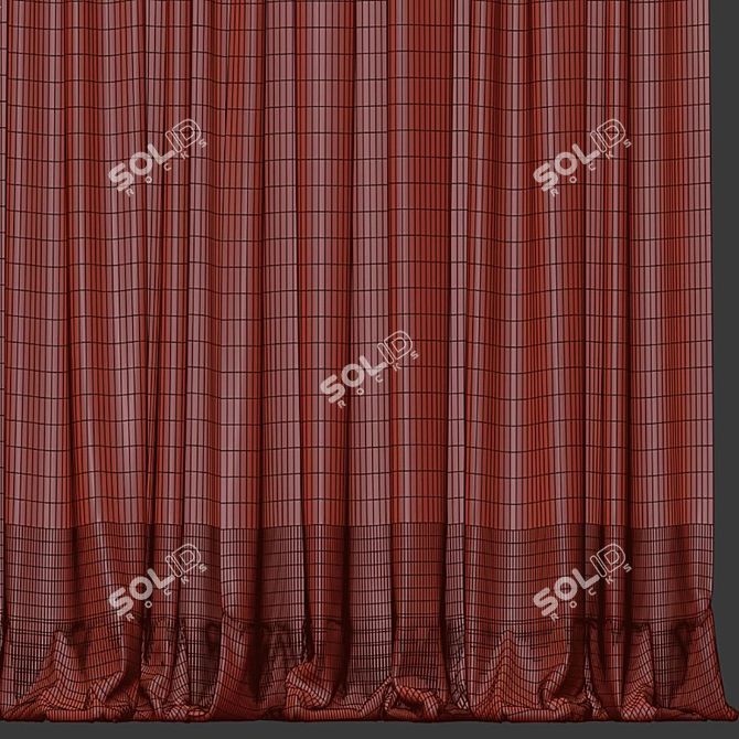 Mesh Patterned Curtain Design 3D model image 5