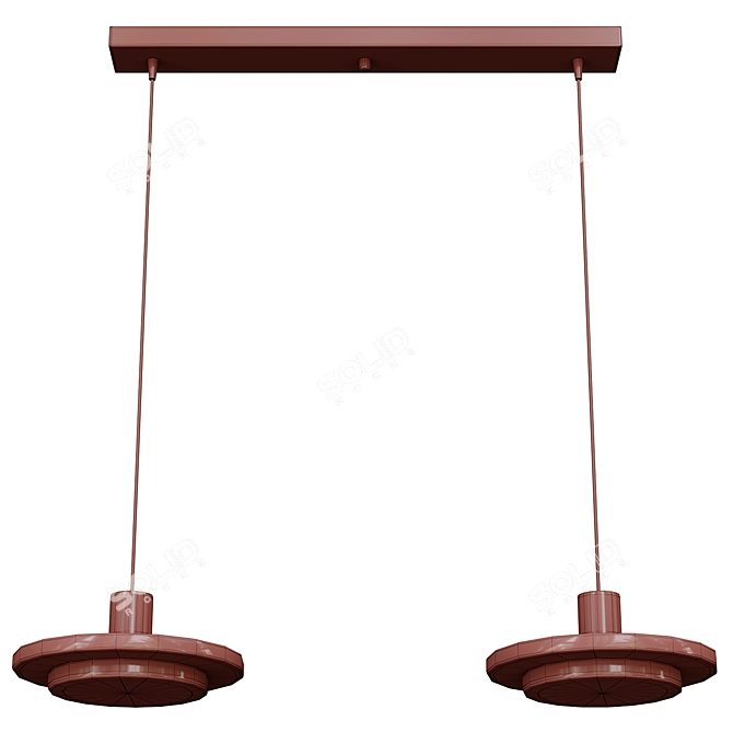 Modern Marble Ring Pendant Lamp 3D model image 6