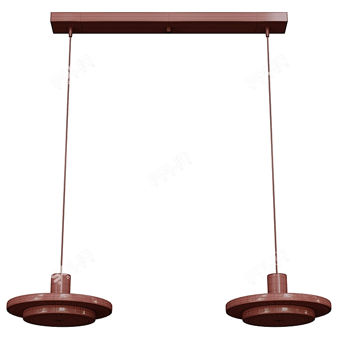 Modern Marble Ring Pendant Lamp 3D model image 7