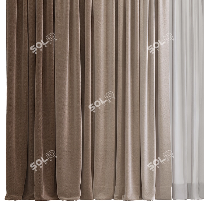 Refined Curtain Design 3D model image 2