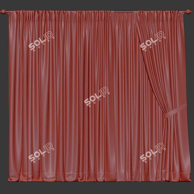 Refined Curtain Design 3D model image 4