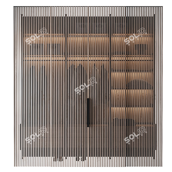Modern Entryway Wardrobe with Decor 3D model image 2