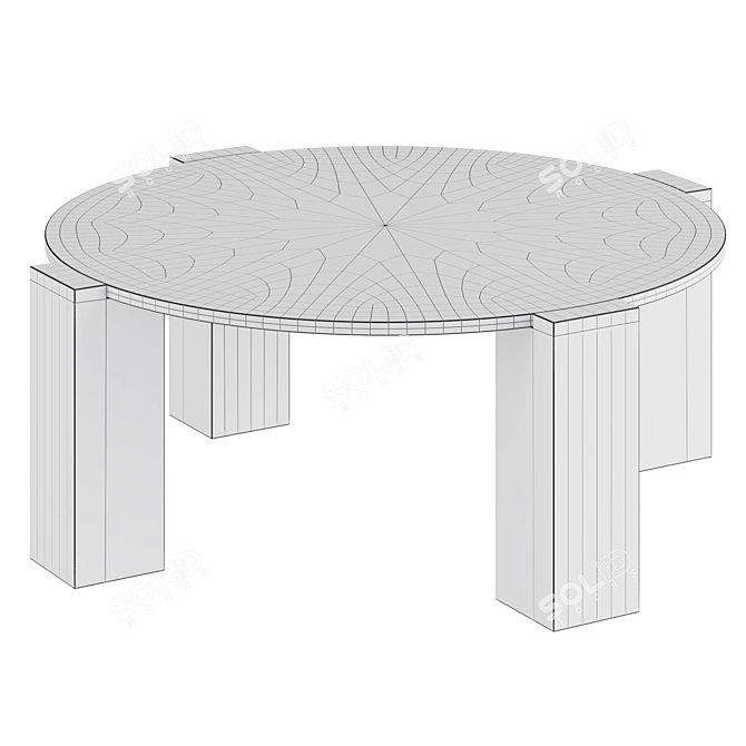 GOGAN Side Table Elegant 3D model image 2