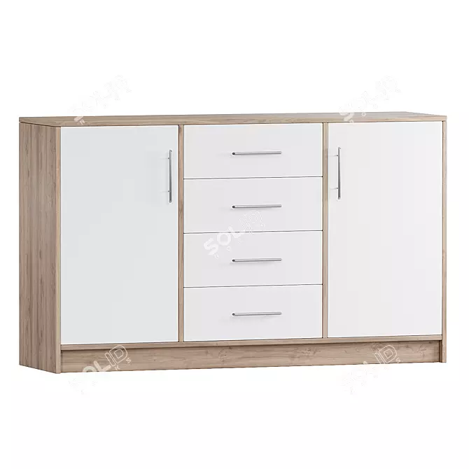 Modern Drawer Set OMAHA K114 3D model image 1