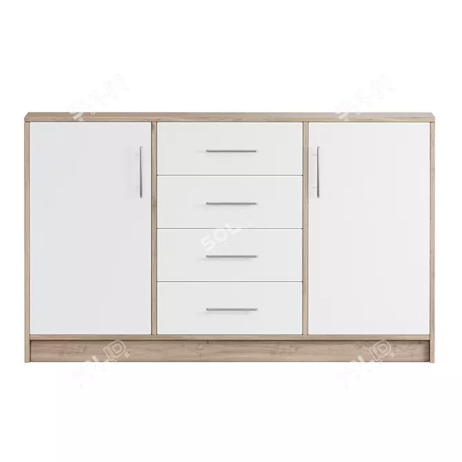 Modern Drawer Set OMAHA K114 3D model image 2