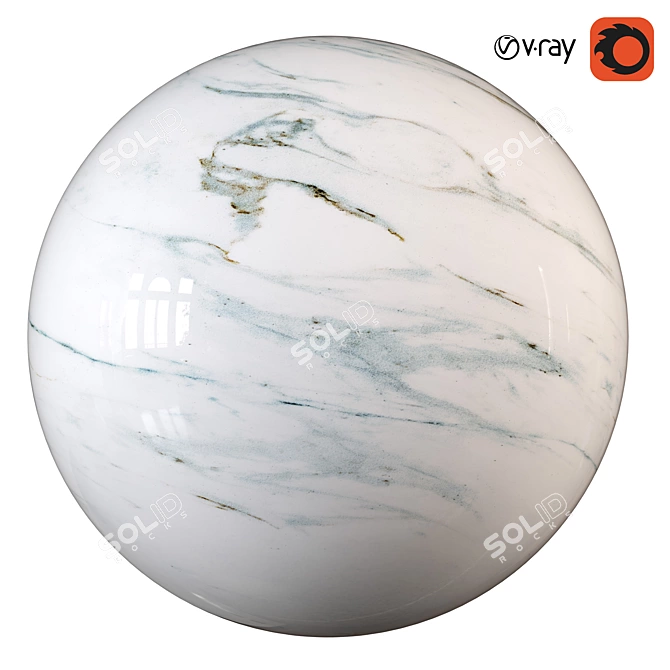 Blue & White Marble PBR	Texture 3D model image 2