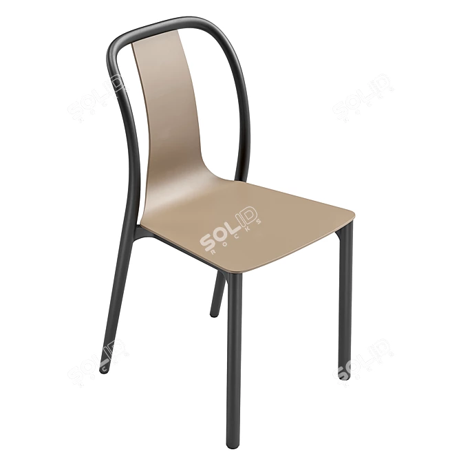 Modern Adam Dining Chair 3D model image 4