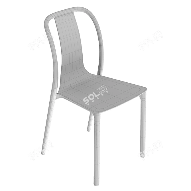 Modern Adam Dining Chair 3D model image 5