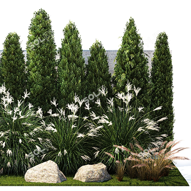 Large Plant Collection for Landscaping 3D model image 6