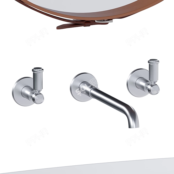 Modern Lacquered Bathroom Vanity 3D model image 3