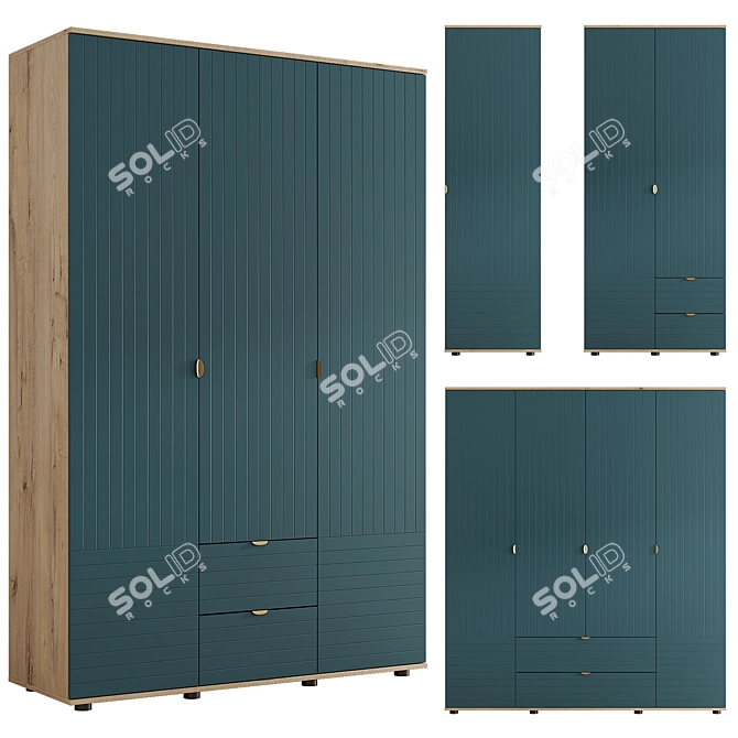 Monblan Line Wardrobe Set 3D model image 5