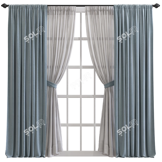 Retrofit Mesh Curtain Design 3D model image 1