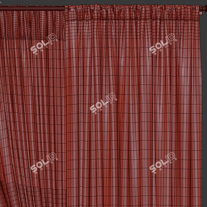 Retrofit Mesh Curtain Design 3D model image 5