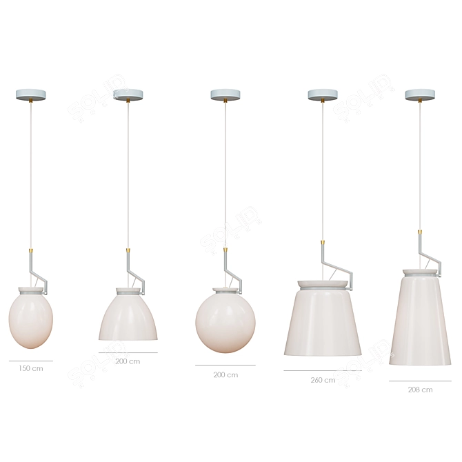 Modern Pendant Lamp LIFE 3D model image 2