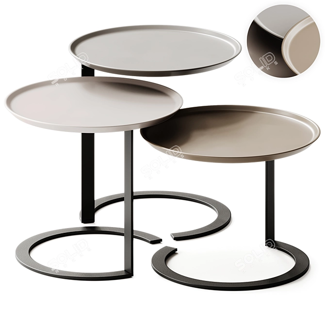 Kröncke TRIO 2.0 Side Tables 3D model image 1