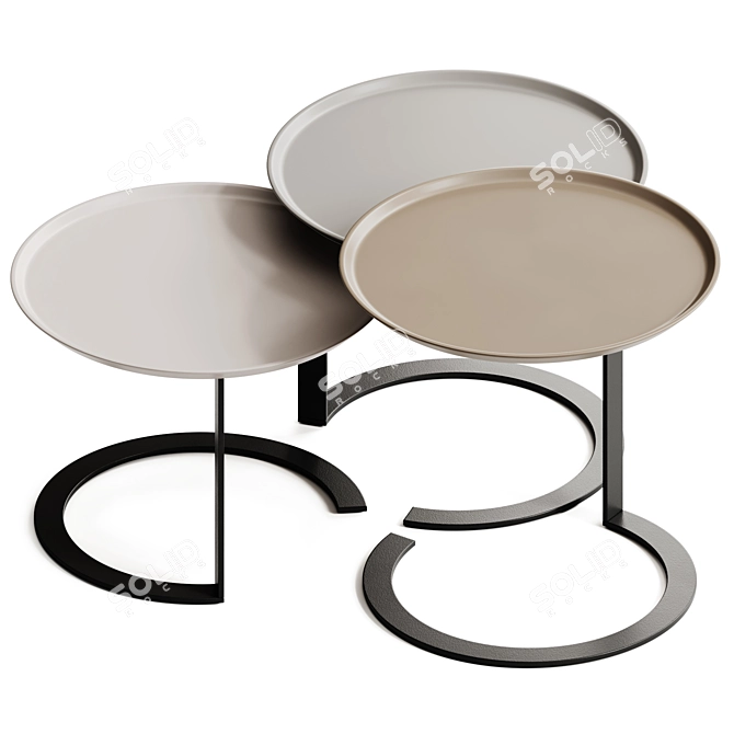 Kröncke TRIO 2.0 Side Tables 3D model image 2