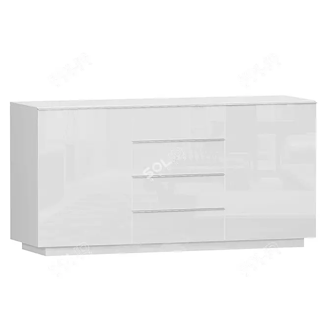 Modern Chest Drawers AUSTIN U106 3D model image 2