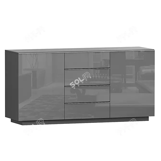 Modern Chest Drawers AUSTIN U106 3D model image 3