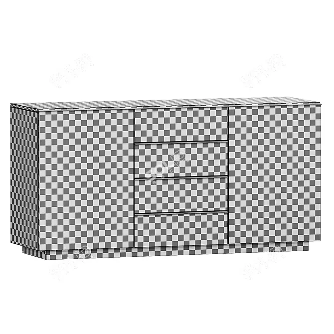 Modern Chest Drawers AUSTIN U106 3D model image 4