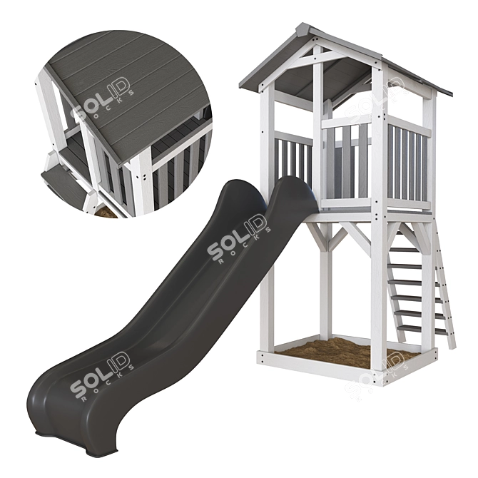 Beach House Climbing Frame by AXI 3D model image 1