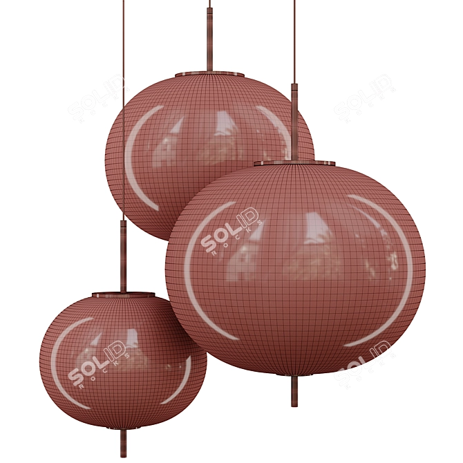Elegant LED Pendant Lamp 3D model image 6