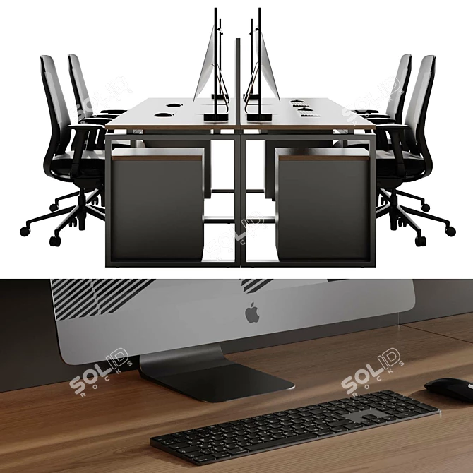 Zamm Office Desk and Mayer S133 Chair 3D model image 5