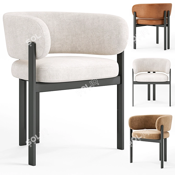 Bay Dining Armchair 2015 Edition 3D model image 1