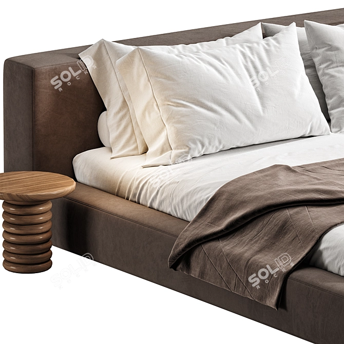 Modern RH Cloud Platform Bed 3D model image 4