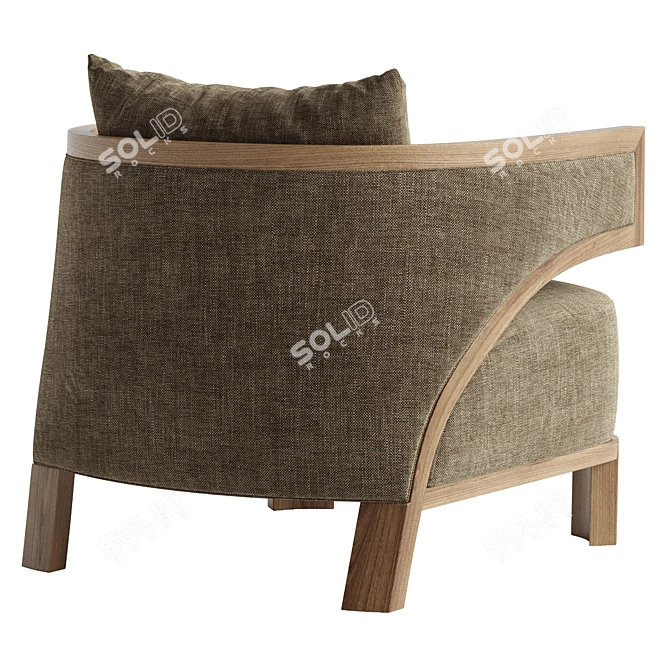 Elegant VILLA Armchair in 3Ds 3D model image 3