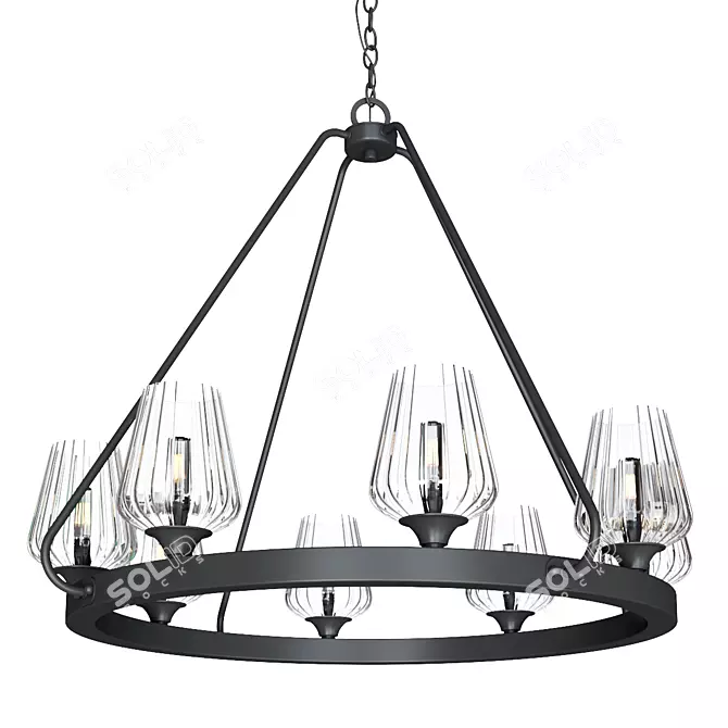Savoy House Carlton Chandelier 3D model image 1
