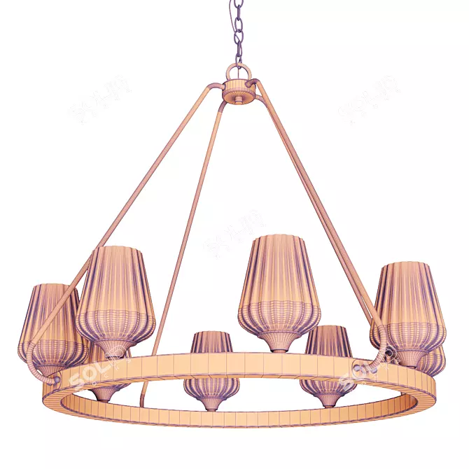 Savoy House Carlton Chandelier 3D model image 3
