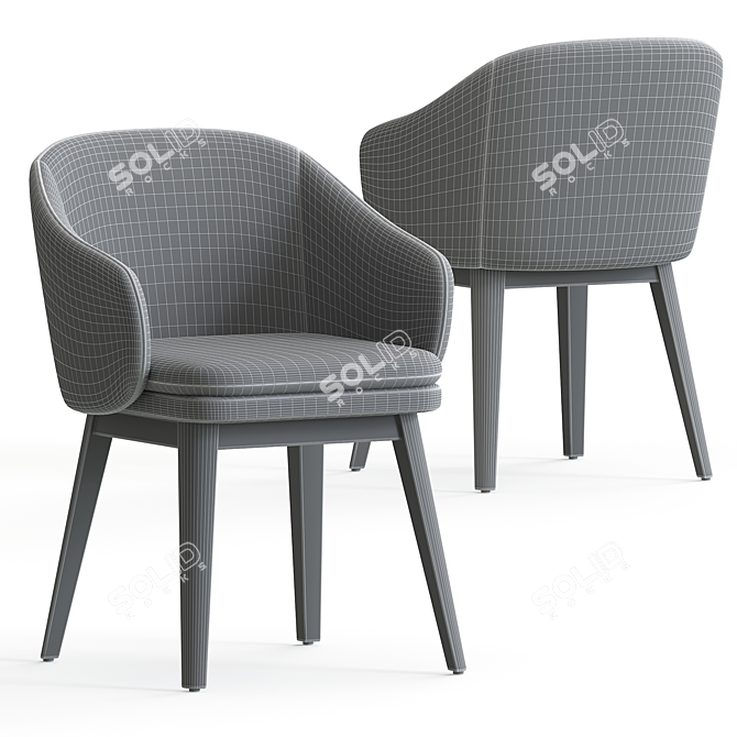 Modern Wayne Chair by West Elm 3D model image 4