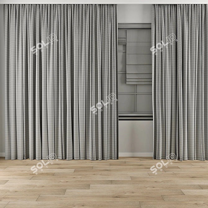  Curtain 3D Model Pack 3D model image 3