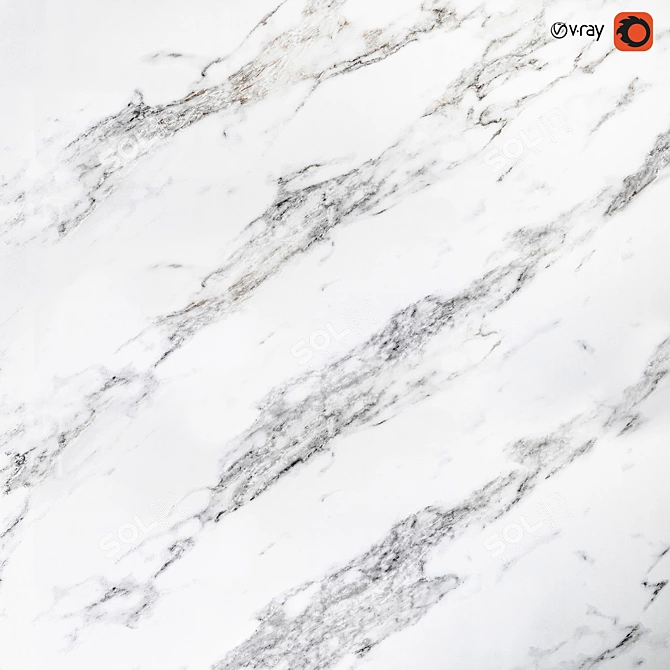 Premium White Marble PBR Texture 3D model image 3