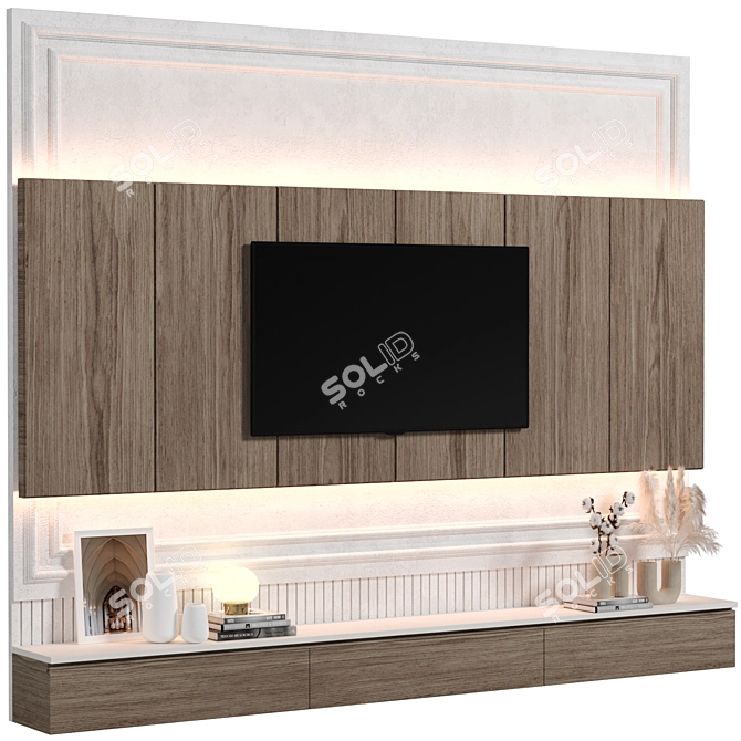  Modular 4K TV Wall Stand 3D model image 6