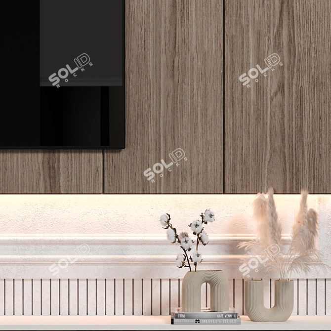  Modular 4K TV Wall Stand 3D model image 7